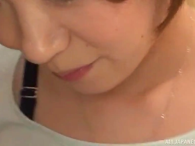 Sensuous Blindfolded Japanese Girl Rides His Massive Cock Slowly