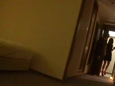 Hotel Room Window Sex Show: He Fucks Her Wildly for All Eyes
