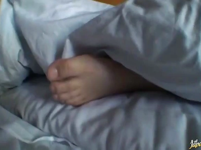 Cuddling Awake a Stunning Japanese Beauty for Breakfast Delightfully