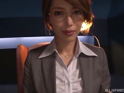 Sultry Boss Lady Kimijima Mio Enjoys Solo Pleasure Dildoing in Various Positions