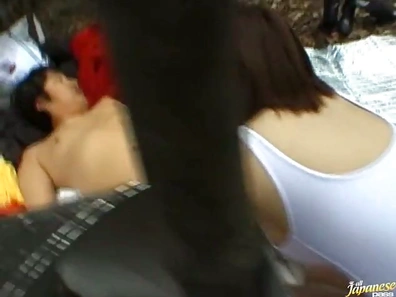 Horny Miyuki Hashida Gets Fucked Wildly Outdoors in Local Woods
