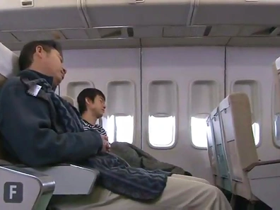 Japanese Stewardess Seduces Passengers for Hot In-Flight Sex Adventure