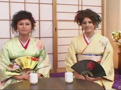Sakura & Sayuri Kinky Asian Threesome FFM Action Delights