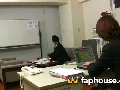 Hot Japanese Office Bitch Enjoys Steamy Sex Adventure with Sexy Coworker