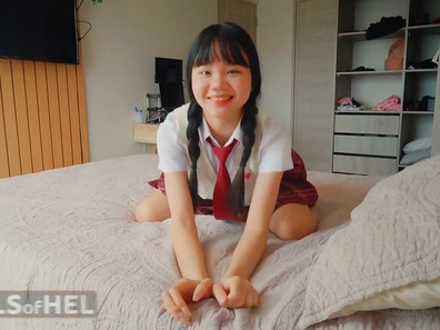 Vietnamese Babe Seduces and Rides Her Handsome English Tutor Hard
