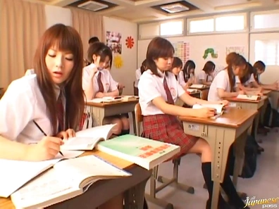 Asian beauties in school