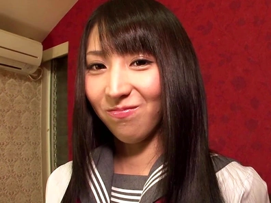 Schoolgirl Yuki Itano opens legs for pussy teasing and bounces on cock