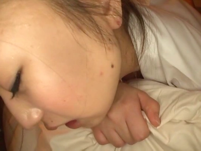 Juicy Asian schoolgirl Hitomi gives head and drills her wet slit