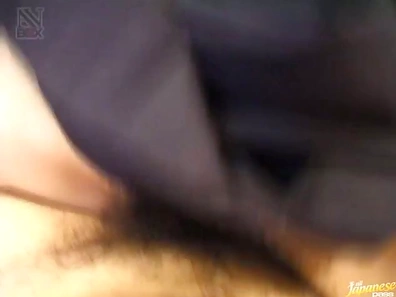 Azusa Miyanaga hardcore action with cum on tits