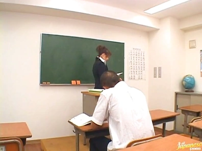 Nami Kimura Naughty Asian teacher sucks cock