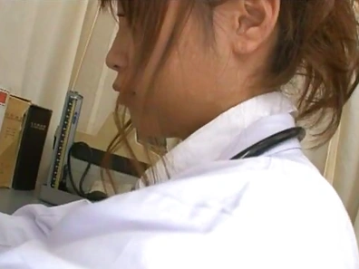 Arisa Ebihara Lovely Japanese model gives a naughty doctor a blowjob