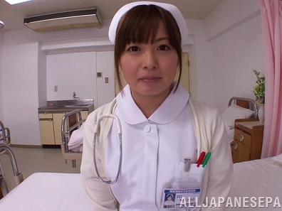 Horny nurse Hirono Imai enjoys a huge cock riding