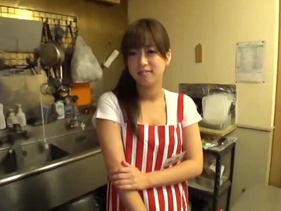Petite Japanese housewife fucked hard on the table
