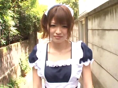 Hot pigtailed Asian teen Azusa Akane enjoys licking and doggystyle sex