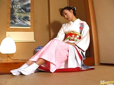 Megumi Tsuchida Asian gal in cosplay masturbates
