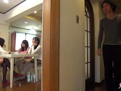 Kinky sex with dick rubbing the ass of a youg Japanese schoolgirl