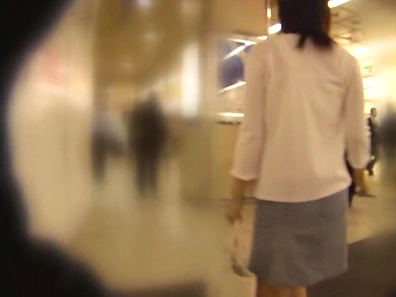 Busty Japanese chick gets teased by one horny guy in a public place